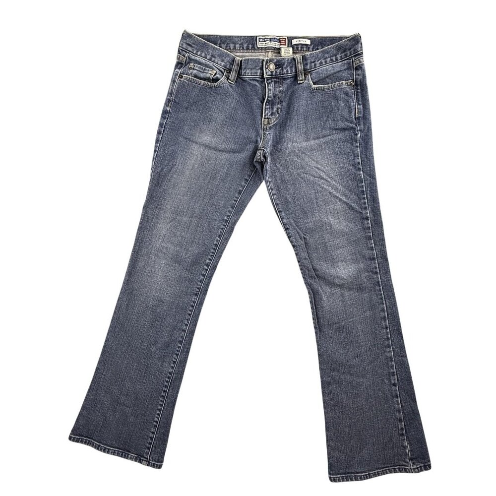 Old Navy Jeans Womens 4 Short Medium Wash Bootcut Ultra Low Waist Stretch Y2K 00